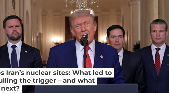 US President Donald Trump addresses the nation on Iran strikes on June 21, 2025. Carlos Barria/AFP via Getty Images